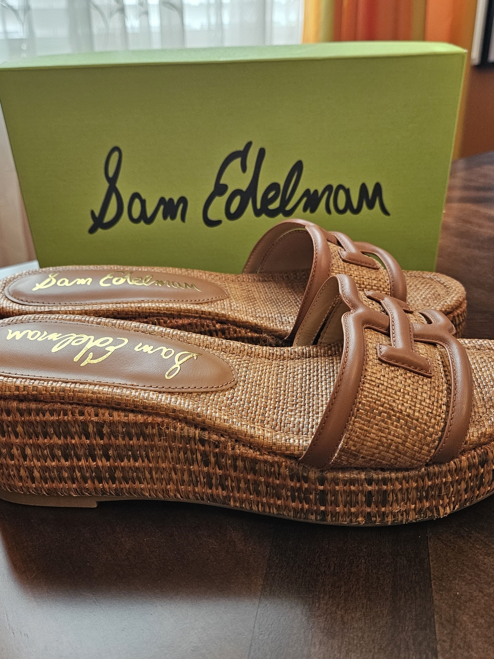 NIB Sam Edelman Women's Pauleena Platform Wedge Slide Sandals Size 9.5M - Picture 6 of 14